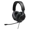 JBL Quantum 100 wired gaming headset in Black, angled view with the boom mic