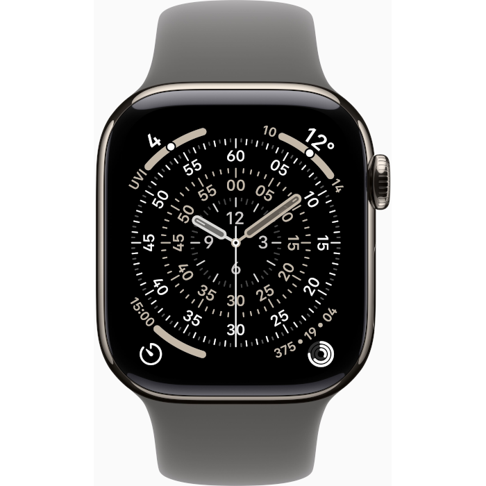 Watch-Series-11-GPS + Cellular-42mm-Natural-Titanium-Case-with-Stone-Grey-Sport-Band-M/L