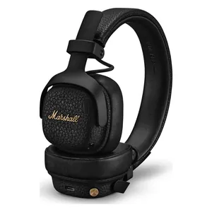 Marshall Milton A.N.C. wireless on-ear noise cancelling headphones in Black, angled side view