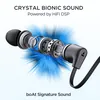 boAt Rockerz Trinity wireless neckband earphones in Cosmic Black, earbud cutaway, Crystal Bionic Sound