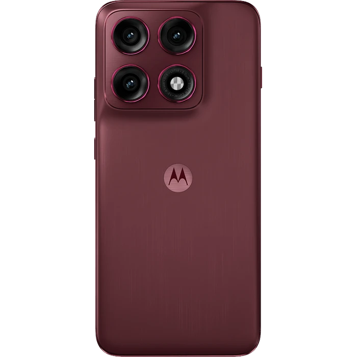 Motorola Edge 70 Pro+ in Pantone Zinfandel, back view
