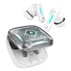 boAt Immortal Airspeed Pro noise cancelling gaming earbuds in White Sabre, earbuds with the open see-through charging case