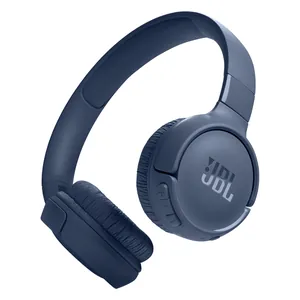 JBL Tune 520BT wireless on-ear headphones in Blue, angled view of the headphones