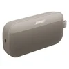 Bose SoundLink Flex (2nd Gen) portable Bluetooth speaker in Sandstone, angled front view with the USB-C port on the side