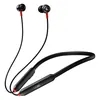 boAt Rockerz 185 Pro wireless neckband earphones in Fiery Black, full neckband with the inline remote and earbuds