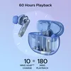 boAt Airdopes 191 ANC true wireless earbuds in Pellucid Blue, earbuds and case, up to 60 hours playback and ASAP Charge