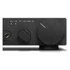 Sennheiser HDV 820 headphone amplifier and DAC in Black, close-up of the input and volume knobs