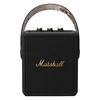 Marshall Stockwell II portable Bluetooth speaker in Black and Brass, front view with the carry strap