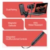 boAt Rockerz Strive wireless neckband earphones in Onyx Black, dual pairing, magnetic earbuds, IPX5 and the 3-button controls