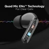 boAt Airdopes 121 Pro true wireless earbuds in Black, earbud cutaway, quad mic ENx for calls