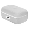 Sennheiser Momentum True Wireless 4 noise cancelling earbuds in White Silver, closed charging case