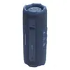 JBL Flip 7 portable Bluetooth speaker in Blue, back view with PushLock mount and USB-C port