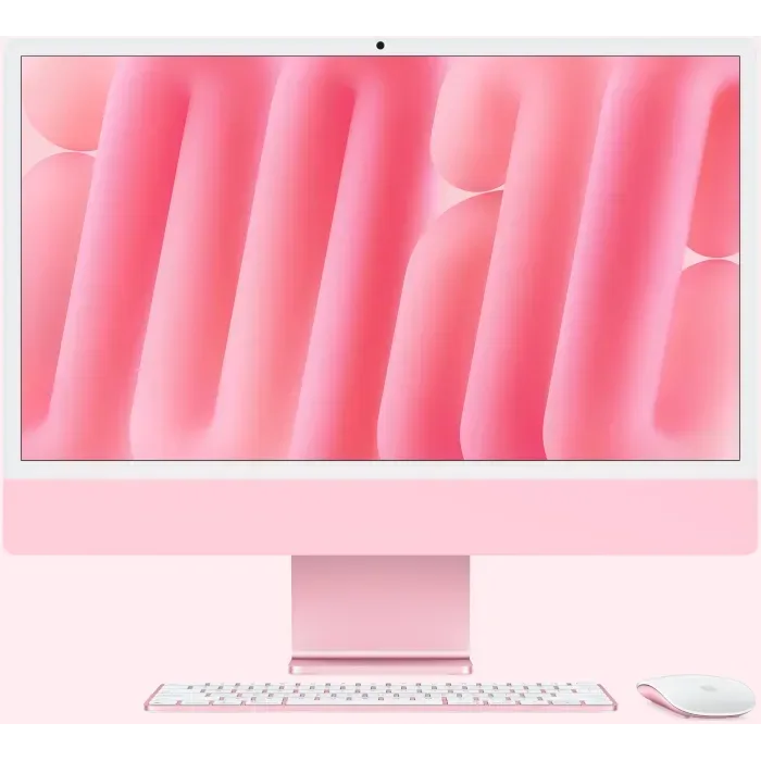 iMac 24-inch with Retina 4.5K display: Apple M4 chip with 8‑core CPU and 8‑core GPU, 16GB, 256GB SSD - Pink