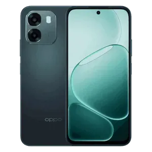 OPPO A6 5G in Sapphire Blue, back and front views