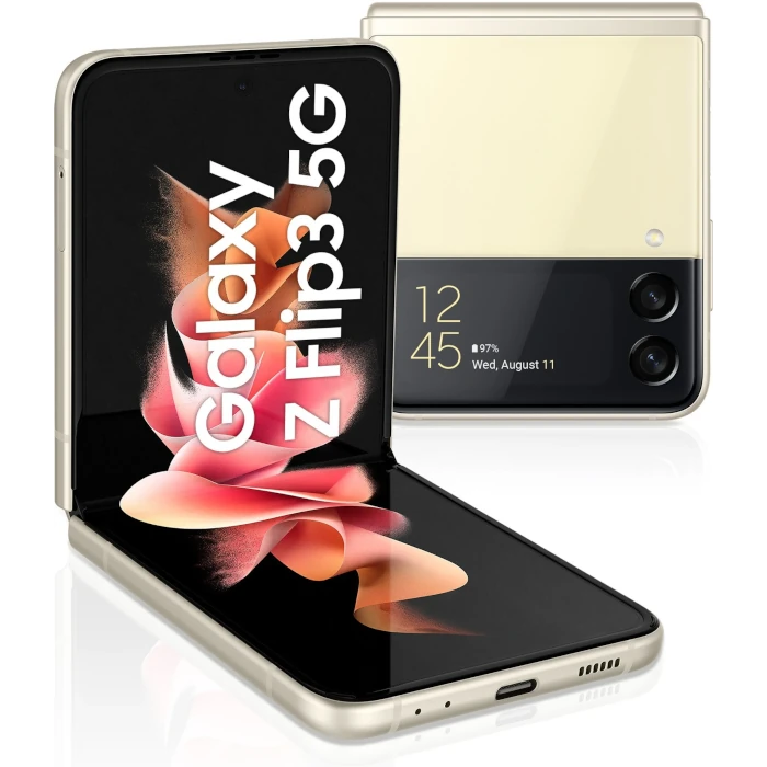 Galaxy Z Flip3 5G, 8GB RAM, 128GB Storage, Cream