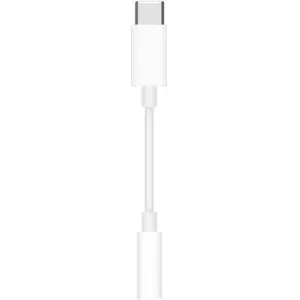 Apple USB-C to 3.5mm Headphone Jack Adapter, adapter with the USB-C plug and 3.5mm socket