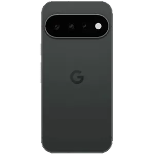 Google Pixel 11 in Obsidian, back view showing the camera bar and G logo