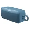 Bose SoundLink Plus portable Bluetooth speaker in Blue Dusk, angled view from the right with the rope loop