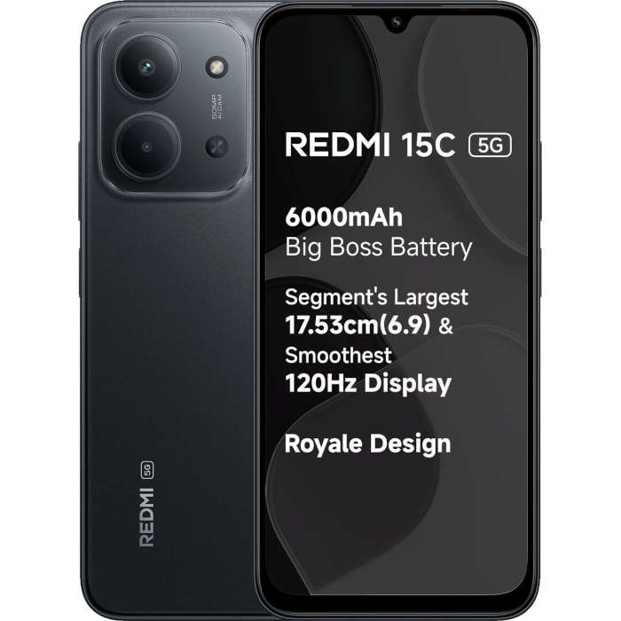 Redmi 15C 5G, 8/128GB, Midnight Black