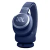 JBL Live 770NC wireless over-ear noise cancelling headphones in Blue, ear cups folded, showing the USB-C charging port on the left ear cup