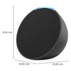 Amazon Echo Pop smart speaker in Black, dimensions in cm