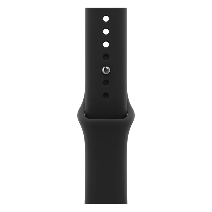 Black Sport Band for Apple Watch, shown on its own