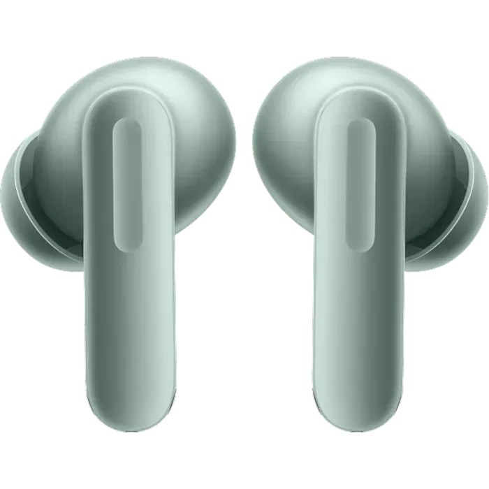 OnePlus Buds 4 true wireless noise cancelling earbuds in Zen Green, pair of earbuds, rear view