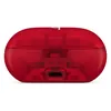 Beats Solo Buds true wireless earbuds in Transparent Red, back of the carrying case with USB-C port