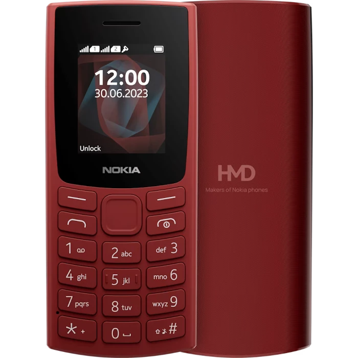 Nokia 105, Single Sim, Red Terracotta