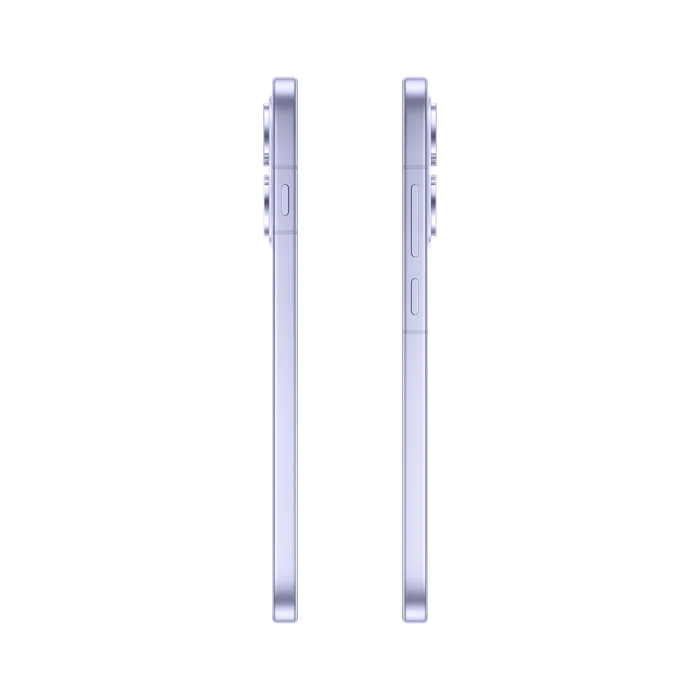 OPPO Reno16 5G in Stellar Purple, left and right side views