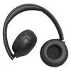 JBL Tune 680NC wireless on-ear noise cancelling headphones in Black, one ear cup turned to show the ear cushion