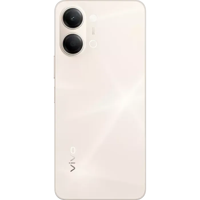 vivo Y21 5G in Straw Gold, back view with the camera ring