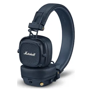 Marshall Major V wireless on-ear headphones in Midnight Blue, front three-quarter view