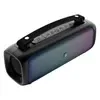 boAt Stone Beam portable Bluetooth speaker in Midnight Black, angled view of the top buttons and handle