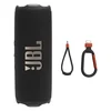 JBL Flip 7 portable Bluetooth speaker in Black, with the finger loop and carabiner