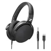 Sennheiser HD 400U USB-C wired over-ear headphones in Black, angled view with the USB-C cable and remote