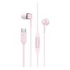 Sennheiser CX 80U USB-C wired earphones in Sakura, front view with the USB-C plug and inline remote
