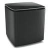 Bose Bass Module 700 wireless subwoofer in Black, angled front view with the glass top