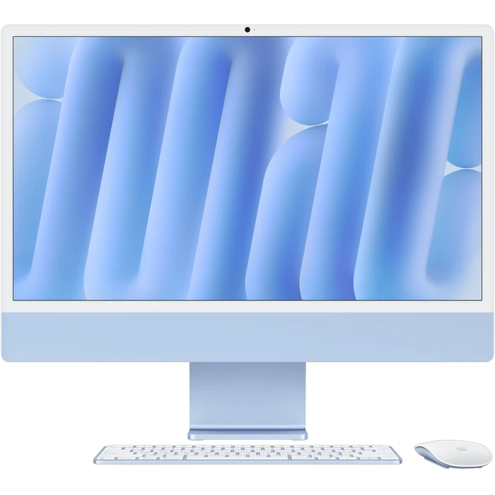 Apple iMac 24-inch M4 in Blue, front view