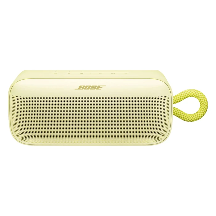 Bose SoundLink Plus portable Bluetooth speaker in Citrus Yellow, front view