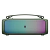 boAt Stone Beam portable Bluetooth speaker in Pine Green, front view with the RGB light panel