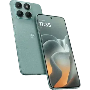 Motorola Edge 70 Fusion in Pantone Blue Surf, front and back views