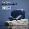 boAt Airdopes 138 Pro true wireless earbuds in Royal Blue, earbuds and case on a rock, one-touch voice assistant