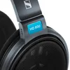 Sennheiser HD 600 open-back audiophile headphones in Black, close-up of the headband and HD 600 badge