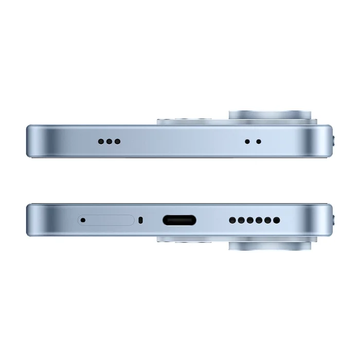 Redmi Note 17 Pro 5G in Cloud Blue, top and bottom edges