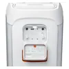 JBL PartyBox Club 120 portable party speaker in White, rear panel with the mic, guitar, AUX, USB and daisy-chain ports