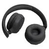 JBL Tune 520BT wireless on-ear headphones in Black, ear cushion and inner ear cup detail