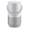 Bose Portable Smart Speaker with Alexa in Luxe Silver, back view with the USB-C port
