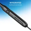 boAt Rockerz 301 ANC wireless neckband earphones with active noise cancellation in Onyx Black, neckband controls with ANC button