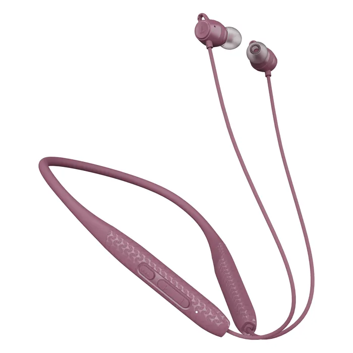 boAt Rockerz 255 Max wireless neckband earphones in Maverick Maroon, full neckband with the inline remote and magnetic earbuds